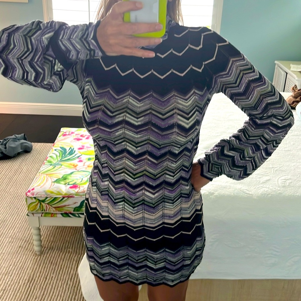 Missoni designer open back sweater dress